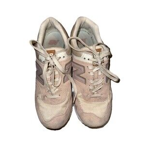 New Balance 574 Classic Trainers Sneakers Womens 10 Beige Light Pink
